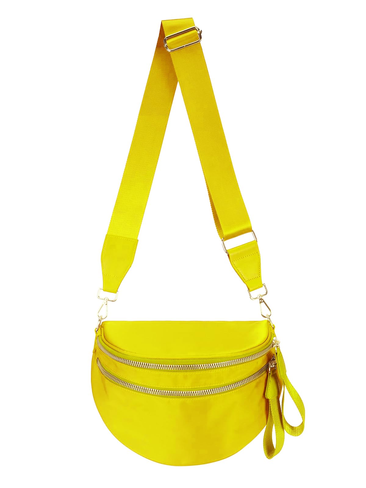HOTPure Colour Crossbody Bag Bum Bag for Women,Spacious Purse Fanny Packs Belt Bag,Oversized Bum Bag (Colour Bum Bag-Coffee)
