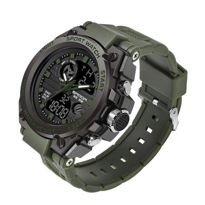 HOTKXAITO Men's Watches Sports Outdoor Waterproof Military Watch Date Multi Function Tactics LED Alarm Stopwatch