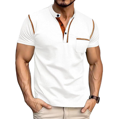 HOTMen's Henley Shirt Short Sleeve T-Shirt Casual Top Pullover Summer Lightweight Tee Shirts with Button