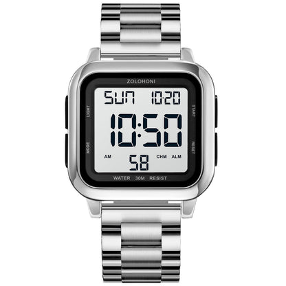 HOTMens Digital Watches for Men Waterproof Large Square Wrist Watch | Big face wristwatch for women, Simple work watches for men,Reloj para hombre,Chronograph,Alarm,Stopwatch,Dual Time,Date,Light
