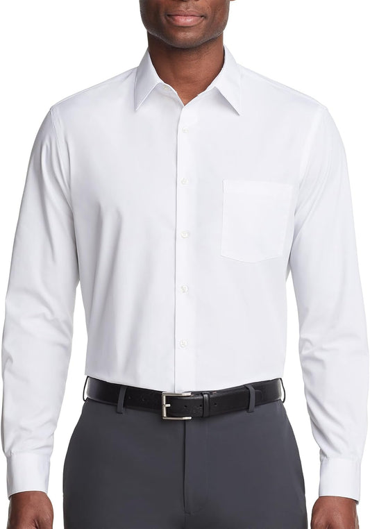 HOTVan Heusen Mens Dress Shirt Regular Fit Poplin Solid