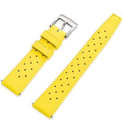 HOTFKM Rubber Watch Strap Quick Release Tropical Style Fluororubber 18mm 19mm 20mm 21mm 22mm Soft Breathable Durable FKM Rubber Watch Band Universal Replacement Band Strap for Men Women