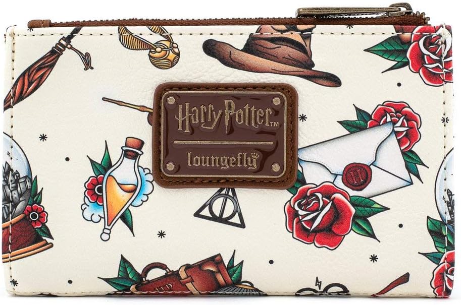 HOTLoungefly Harry Potter Tattoo Print Faux Leather Bi-fold Wallet | Tattoo Print