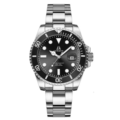 HOTLN LENQIN Mens Watches Stainless Steel Waterproof Analog Quartz Watch for Men with Date Luminous Fashion Wristwatch