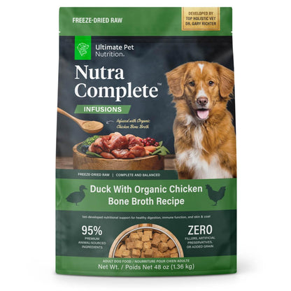 HOTULTIMATE PET NUTRITION Nutra Complete, 100% Freeze Dried Raw Veterinarian Formulated Dog Food with Antioxidants Prebiotics and Amino Acids (1 Pound, Beef)