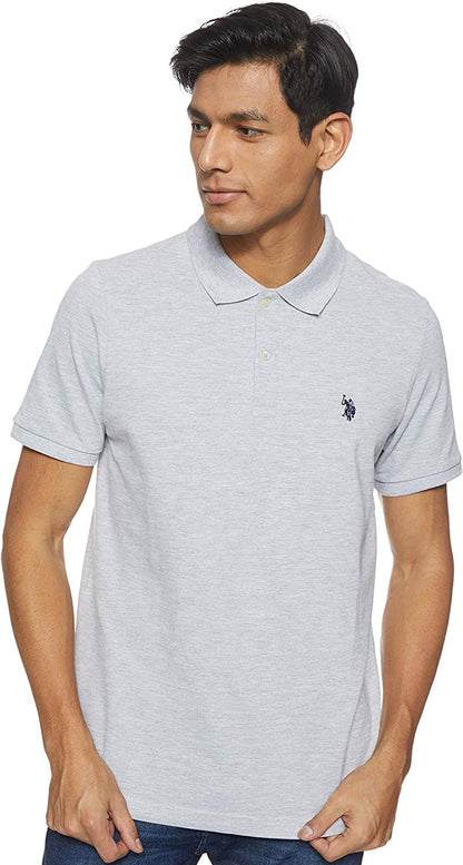 HOTU.S. Polo Assn. Men's Classic Polo Shirt, Two-Button Closure Pique Polo Shirt, Summer Fashion Golf Shirt | Two-Button Closure Pique Polo Shirt, Summer Fashion Golf Shirt