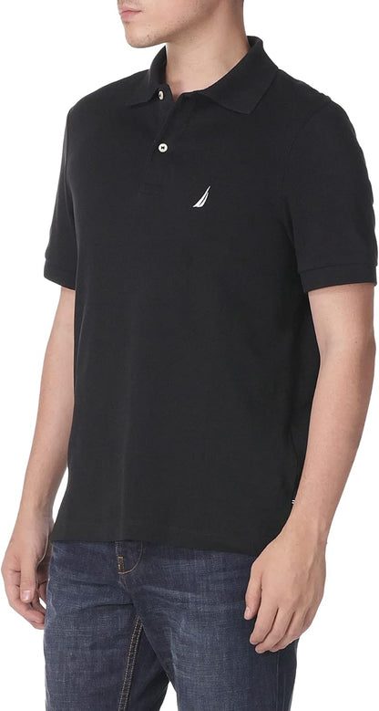 HOTNautica Men's Classic Fit Short Sleeve Dual Tipped Collar Polo Shirt