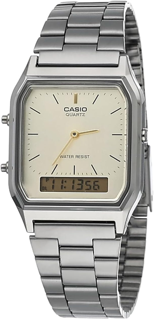 HOTCasio Analog-Digital Fashion Quartz Mens Vintage Casio AQ-230GG-9A