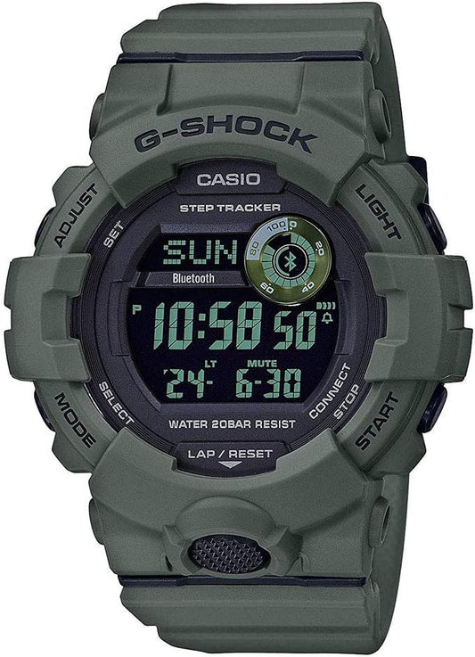 HOTG-Shock Men's Casio Digital Power Trainer Connected Green Resin Watch GBD800UC-3