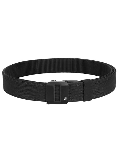 HOTFAIRWIN Tactical Gun Belt, Ratchet CCW EDC Stiff Heavy Duty Work 1.5" Battle Concealed Carry Rigid Patented Nylon Men Belts
