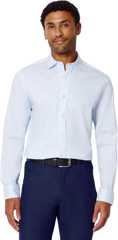 HOTAmazon Essentials Men's Slim Fit Stretch Wrinkle Free Spread Collar Dress Shirt
