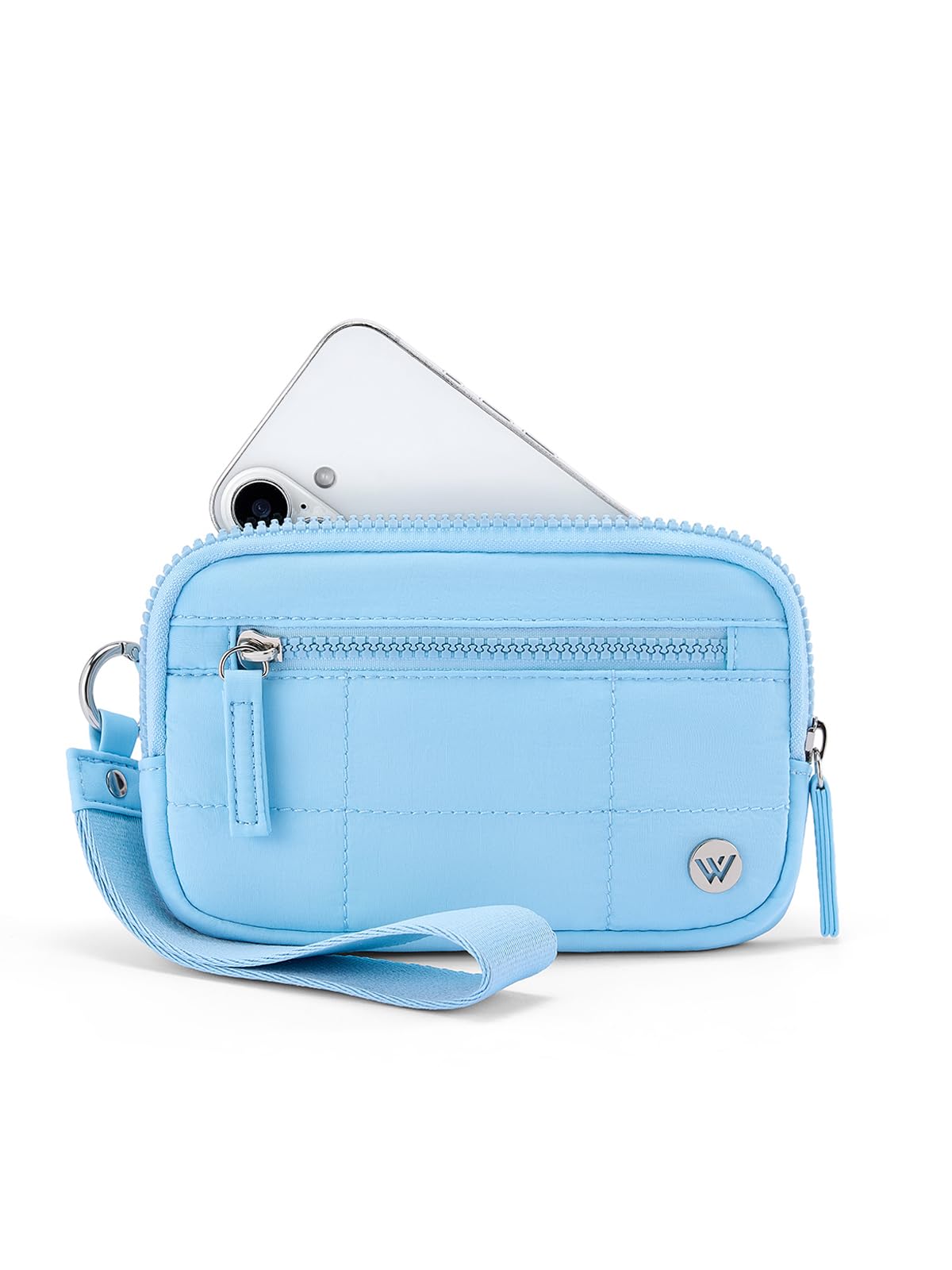 HOTWESTBRONCO Wristlet Wallets for Women – RFID Blocking Quilted Nylon Phone Wallet, Card Holder Purse for Travel & Everyday Use