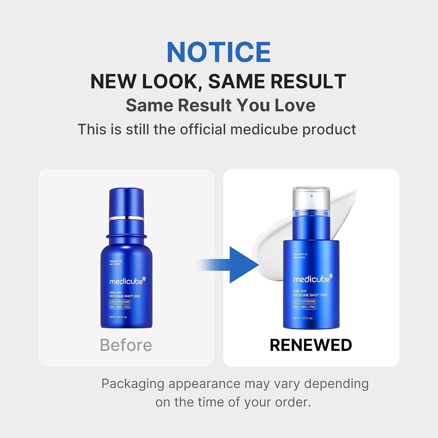 HOTmedicube Exosome Shot Zero 7,500 PPM Spicule Facial Serum | Liquid Skin Booster Serum | Exosome, AHA+BHA+PHA | Pore Care, Dead Skin Cells, Skin Texture | Korean Skincare, 1.01 fl.oz