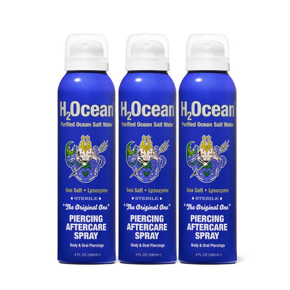 HOTH2Ocean Piercing Aftercare Spray and Keloid Bump Removal– Sea Salt Spray for Body and Facial Piercings – Ear, Nose, Navel, Oral & Body Piercing Cleaner, Aftercare Solution for New Piercings– 4oz