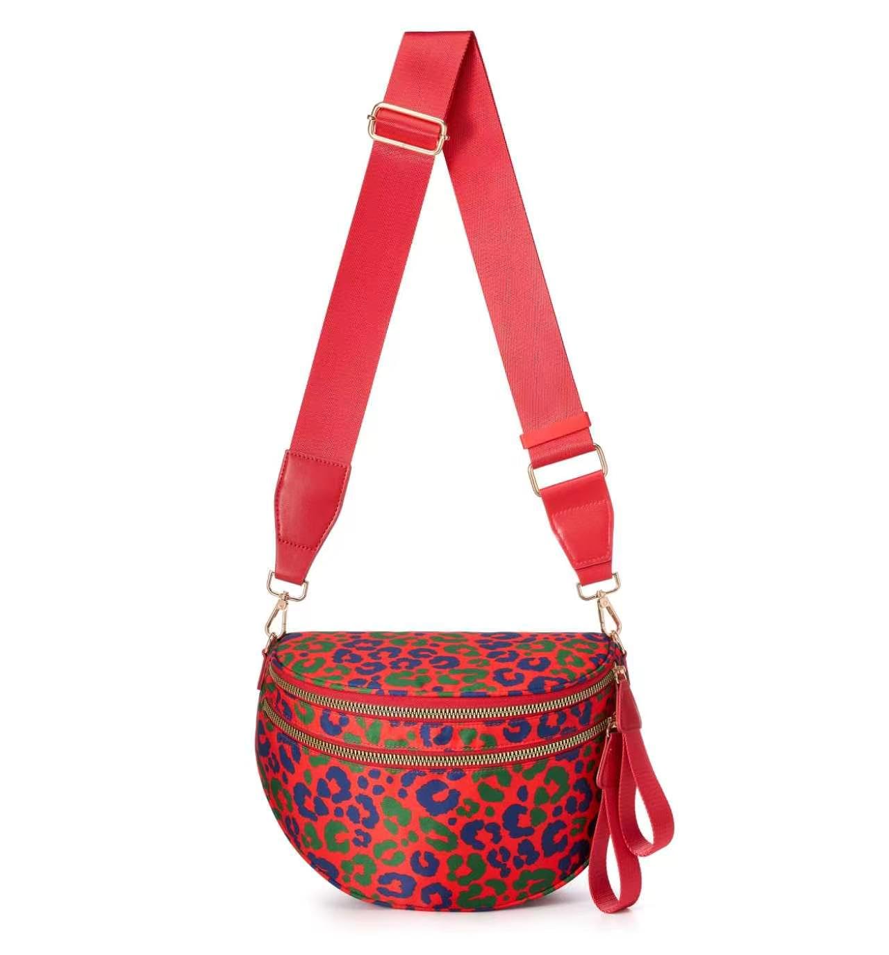 HOTFEIBOON Spacious Nylon Crossbody Bag Bum Bag Handbags Wallets Purses Trendy Shoulder Bag for Women