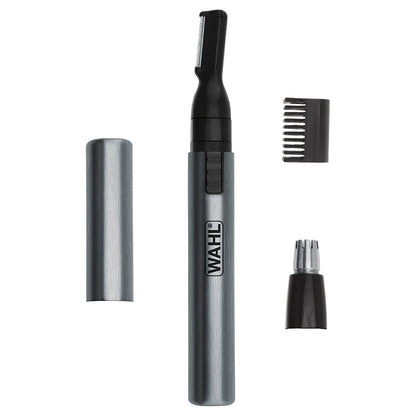 HOTWahl Micro Groomsman Battery Personal Trimmer for Hygienic Grooming with Rinseable, Interchangeable Heads for Eyebrows, Neckline, Nose, Ears, & Other Detailing - 05640-600