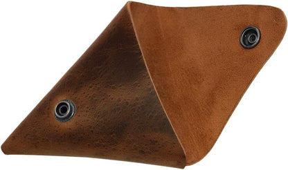 HOTHide & Drink, Leather Triangle Coin Pouch/Wallet/Purse/Case/Holder/SD Cards/USB Flash/Cash/Cords, Handmade :: Bourbon Brown