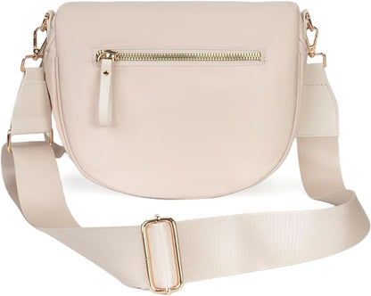 HOTFEIBOON Spacious Nylon Crossbody Bag Bum Bag Handbags Wallets Purses Trendy Shoulder Bag for Women