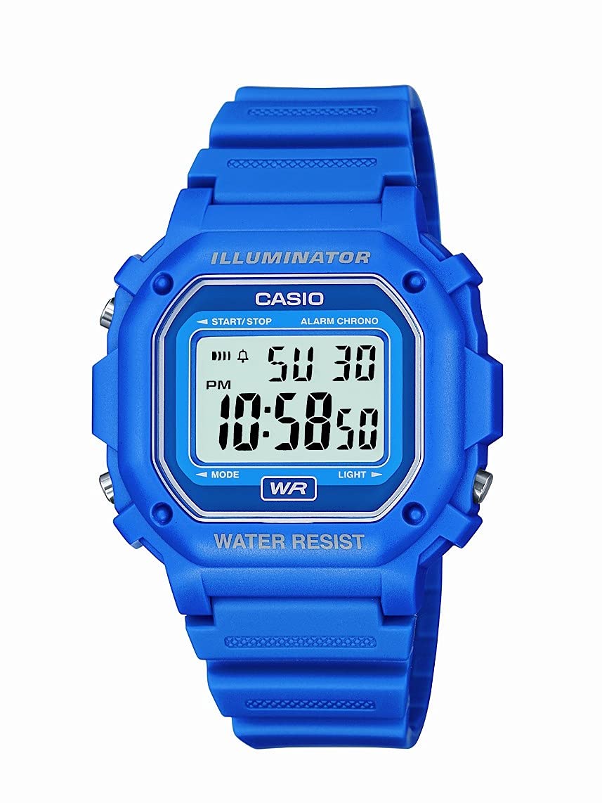HOTCasio F108WH Series | Men's Digital Watch | Illuminator | Water Resistant | LED Light | Daily Alarm | 1/100 SEC Stopwatch | 3 Hands (HR, Min, SEC) | Date/Day Display | Daily Alarm | 7 Year Battery