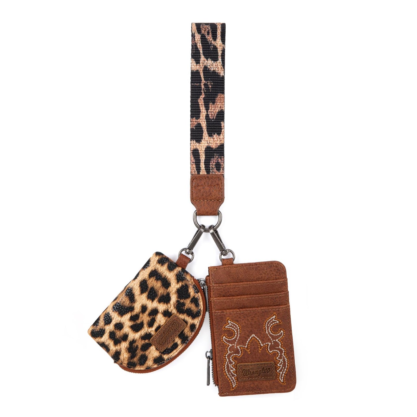 HOTWrangler Keychain Wristlet Wallets for Women Western Dual Pouch Wristlet Credit Card Holder Wallet