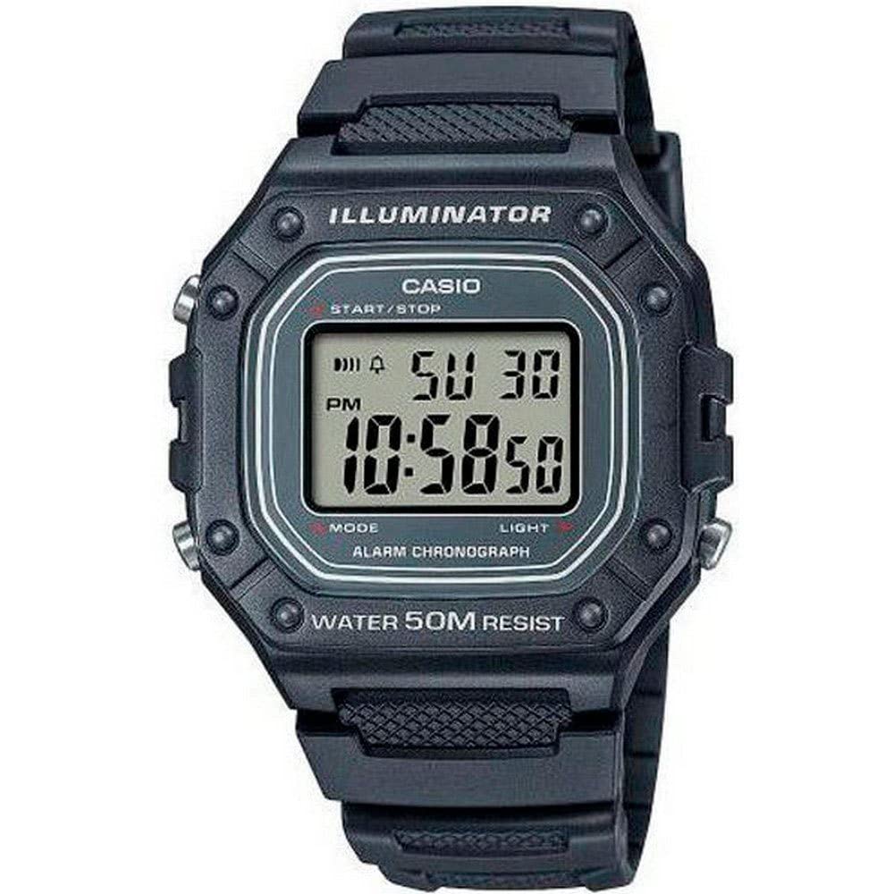 HOTCasio W218H Series | Men’s Digital Watch | 50M WR | 1/100 Second Stopwatch | 100 SEC Chronograph | LED Backlight | Countdown Timer | Daily Alarm | Hourly Time Signal | 7 Year Battery