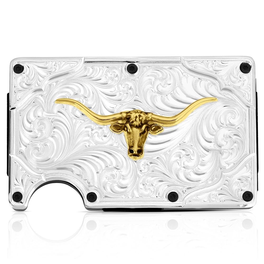 HOTMontana Silversmiths Made in the USA Western Lifestyle Credit Card & Cash Case (Montana Classic)