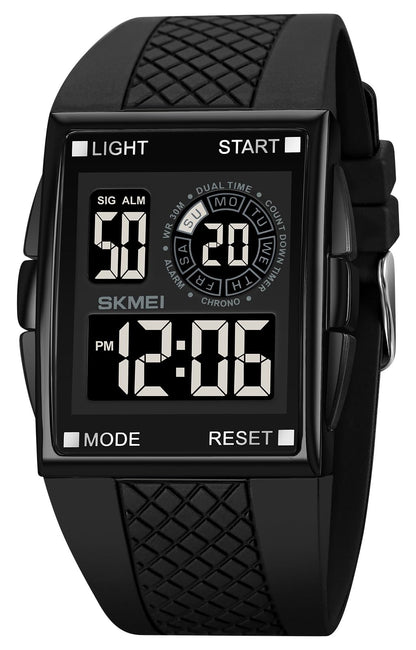 HOTGosasa Men Sports Military Watches Digital Airplane Shaped LED Light Waterproof Watches