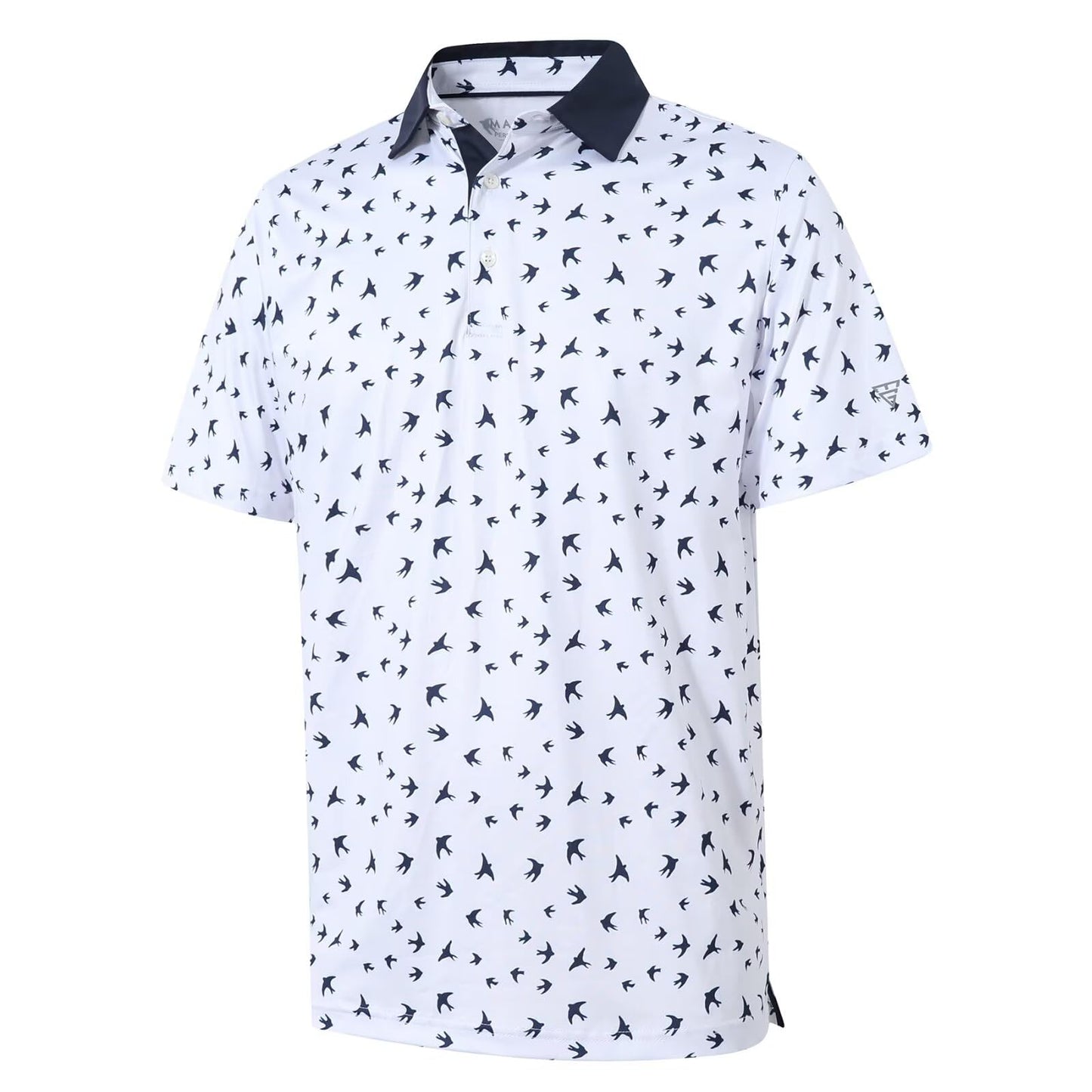 HOTGolf Shirts for Men Dry Fit Short Sleeve Print Performance Moisture Wicking Polo Shirt