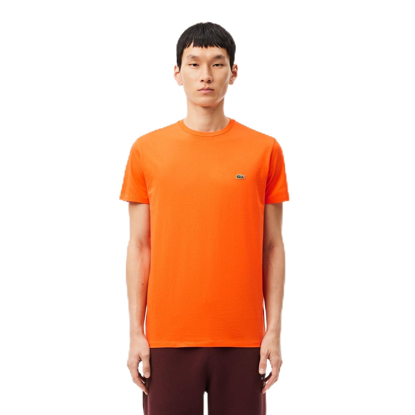 HOTLacoste Men's Short Sleeve Pima Jersey Crew Neck Tee