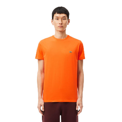 HOTLacoste Men's Short Sleeve Pima Jersey Crew Neck Tee