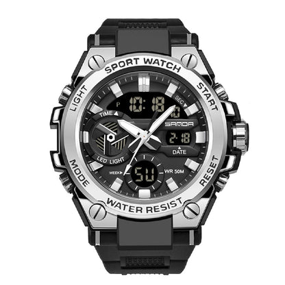 HOTKXAITO Men's Watches Sports Outdoor Waterproof Military Watch Date Multi Function Tactics LED Alarm Stopwatch