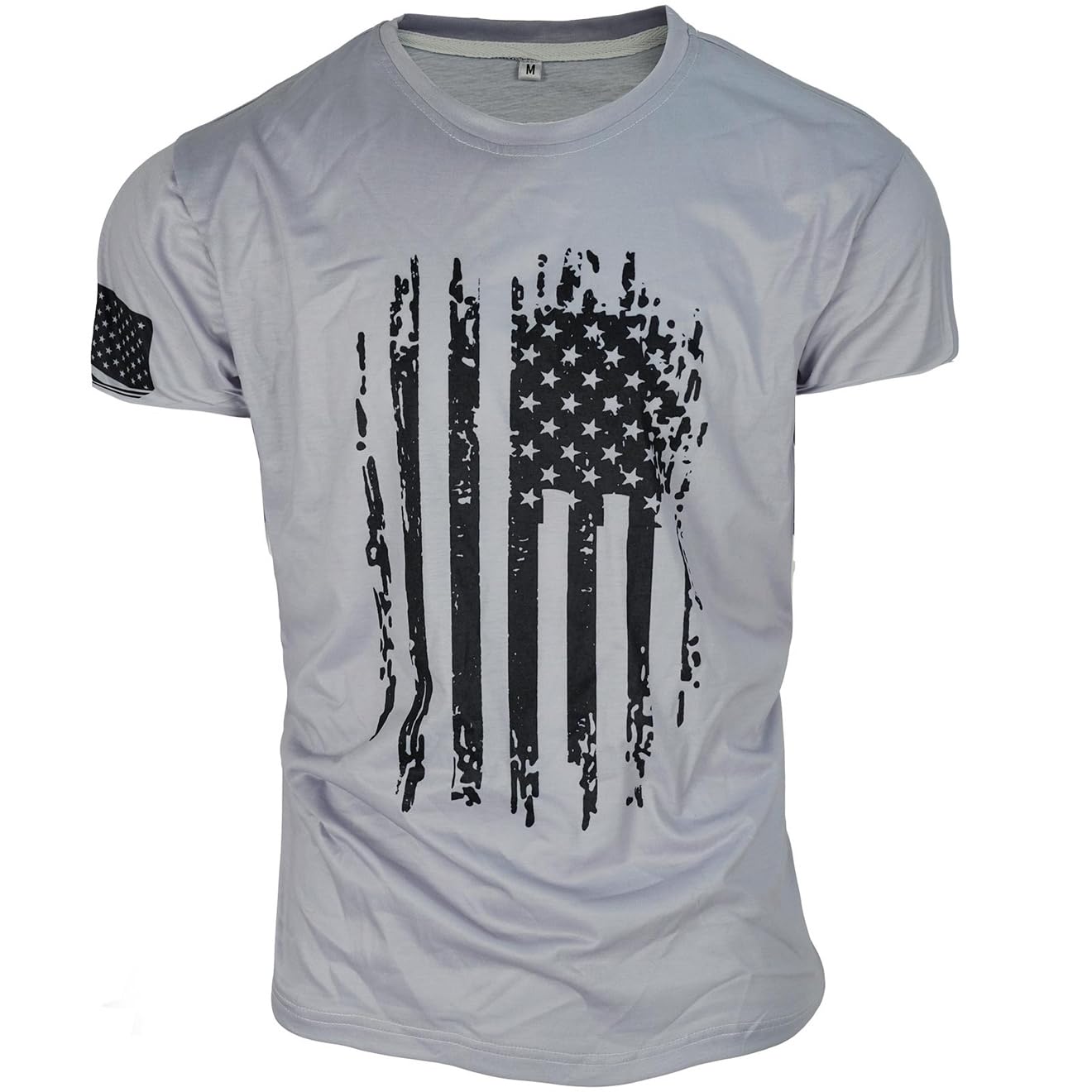 HOTMen's Short Sleeve Patriotic American Design with Eagle and Flag Premium T-Shirt