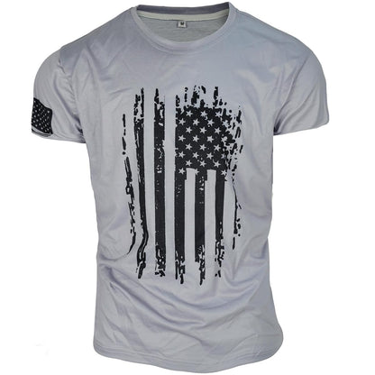 HOTMen's Short Sleeve Patriotic American Design with Eagle and Flag Premium T-Shirt