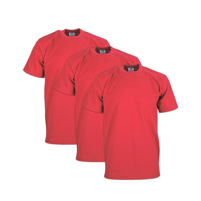 HOTPro Club Men's 3-Pack Heavyweight Cotton Short Sleeve Crew Neck T-Shirt