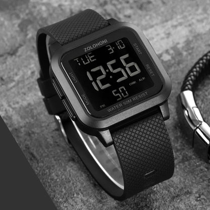 HOTMens Digital Watches for Men Waterproof Large Square Wrist Watch | Big face wristwatch for women, Simple work watches for men,Reloj para hombre,Chronograph,Alarm,Stopwatch,Dual Time,Date,Light