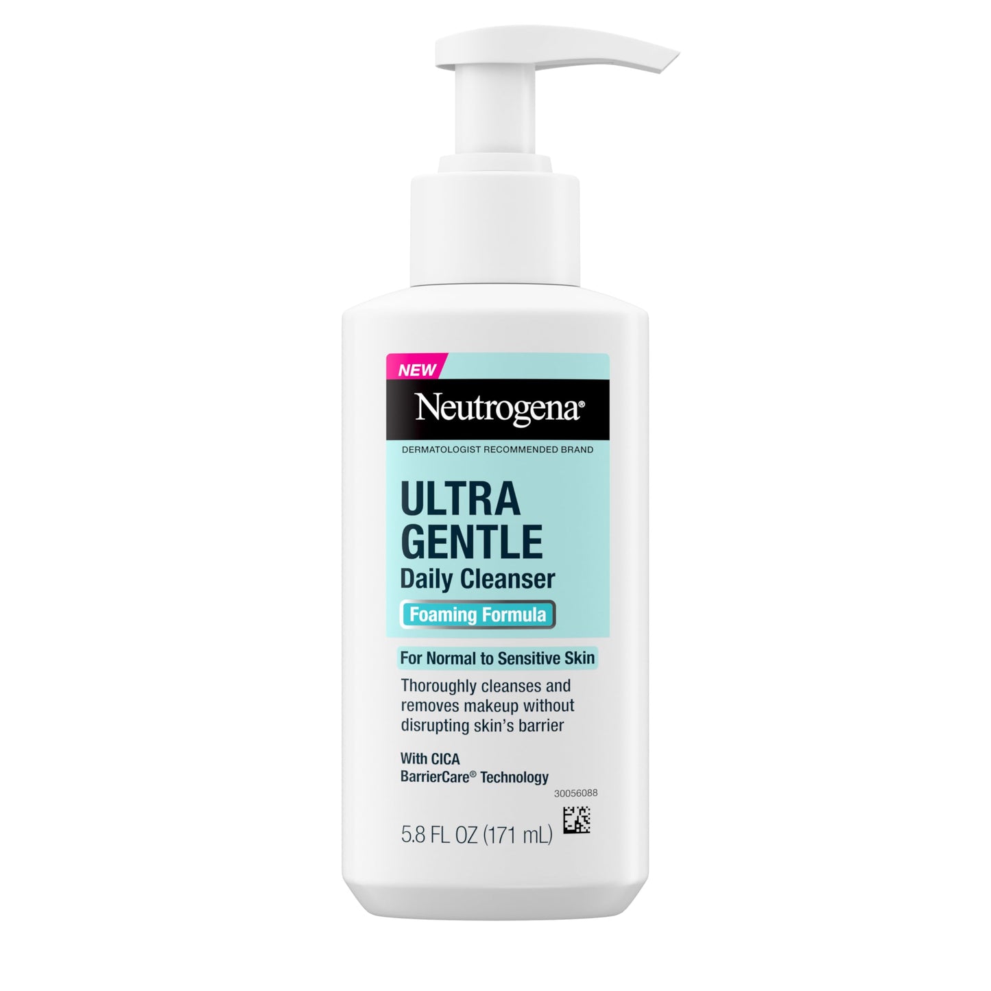HOTNeutrogena Ultra Gentle Foaming Facial Cleanser, Fragrance Free Hydrating Face Wash for Sensitive Skin, Daily Non Over Drying Makeup Remover, Hypoallergenic, Soap & Dye Free, Non-Comedogenic, 16 Fl Oz