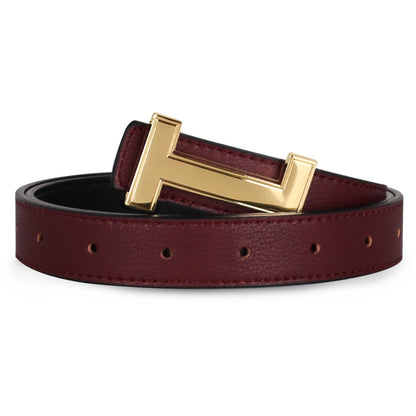 HOTRelang Women's Belts with Gold Buckle, Fashion Waist Band, Elegant Ladies' Belt, Gift for Women