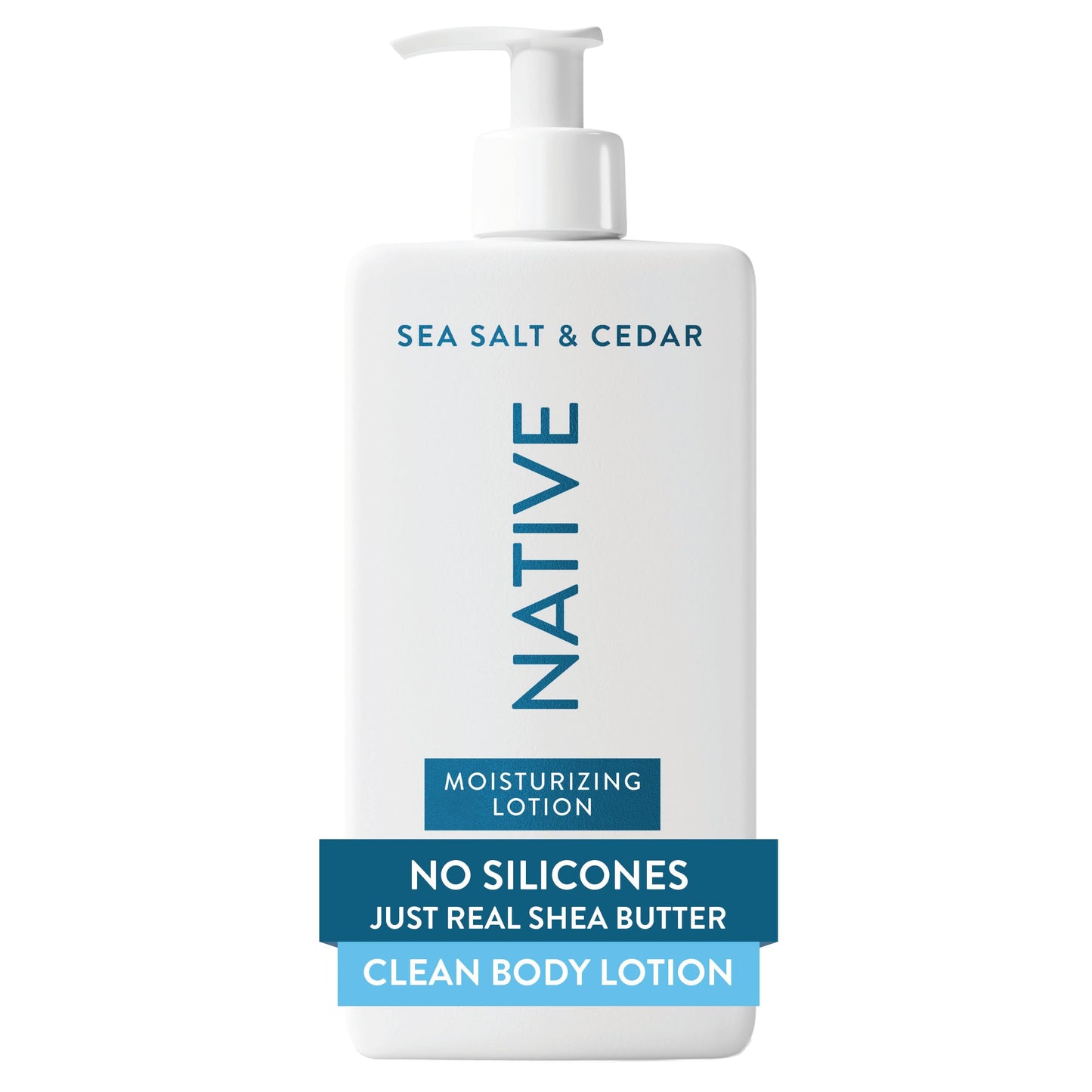 HOTNative Body Lotion, Sea Salt & Cedar, 48-Hour Hydration for Dry & Sensitive Skin, Made with Plant-Based Moisturizers like Shea Butter, Silicone & Paraben Free, 16.5 fl oz