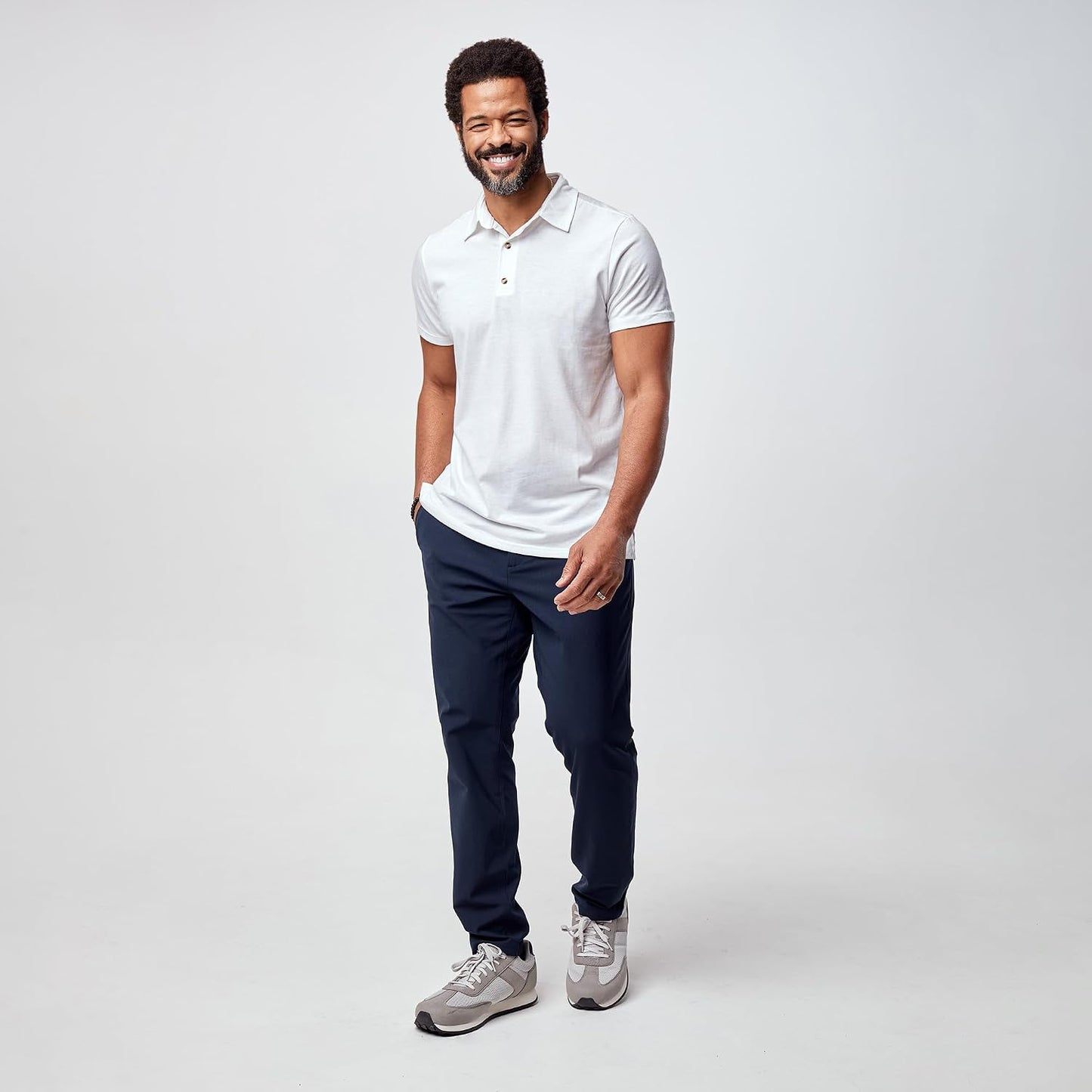 HOTFresh Clean Threads Mens Polo Shirts - Pre Shrunk Soft Fitted Premium Classic Shirt - Men's Polos Cotton Poly T-Shirt Blend