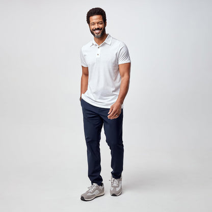 HOTFresh Clean Threads Mens Polo Shirts - Pre Shrunk Soft Fitted Premium Classic Shirt - Men's Polos Cotton Poly T-Shirt Blend