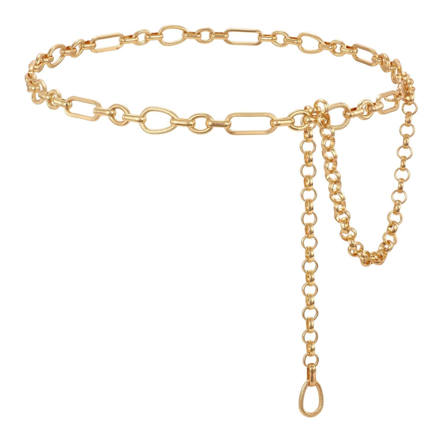 HOTWHIPPY Metal Waist Chain Belt Women Adjustable Body Link Belts Ladies Fashion Chain for Jeans Dress