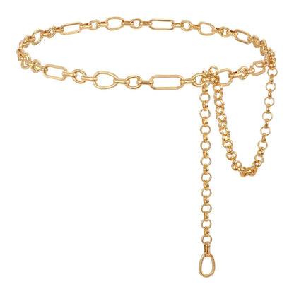 HOTWHIPPY Metal Waist Chain Belt Women Adjustable Body Link Belts Ladies Fashion Chain for Jeans Dress