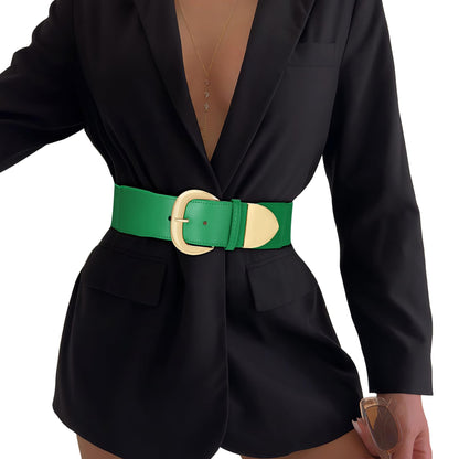 HOTWomen Wide Elastic Waist Belt for Dresses Fashion Thick Stretchy Belt for Trendy