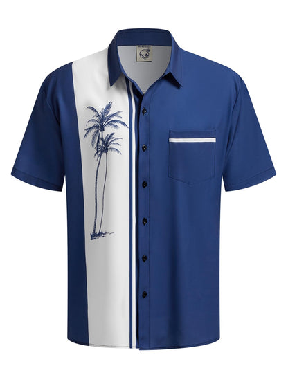 HOTHardaddy Men's Hawaiian Shirt Short Sleeves Coconut Printed Button Down Summer Beach Casual Shirts