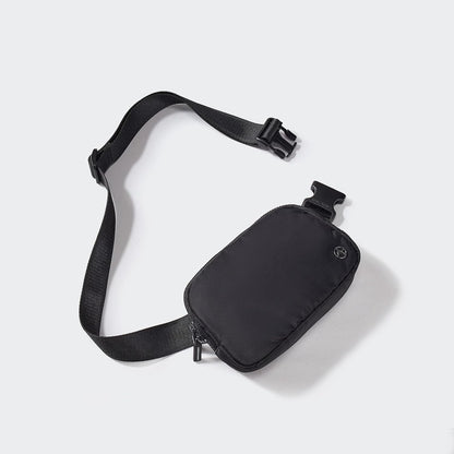 HOTPander Two Way Zipper Fanny Pack Nylon Everywhere Belt Bag for Women, Water Repellent Waist Packs, Crossbody Bags with Adjustable Strap (Black).