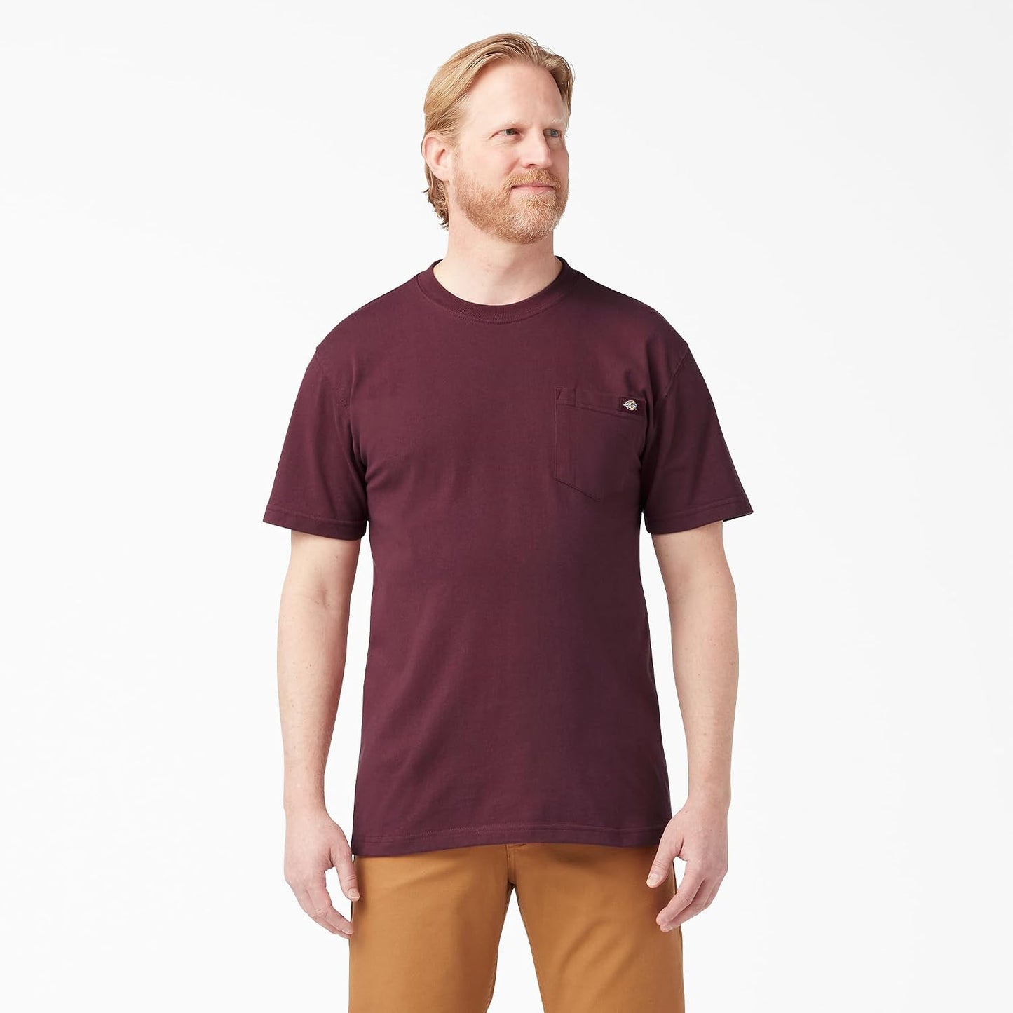 HOTDickies Men's Heavyweight Heathered Short Sleeve Pocket T-Shirt
