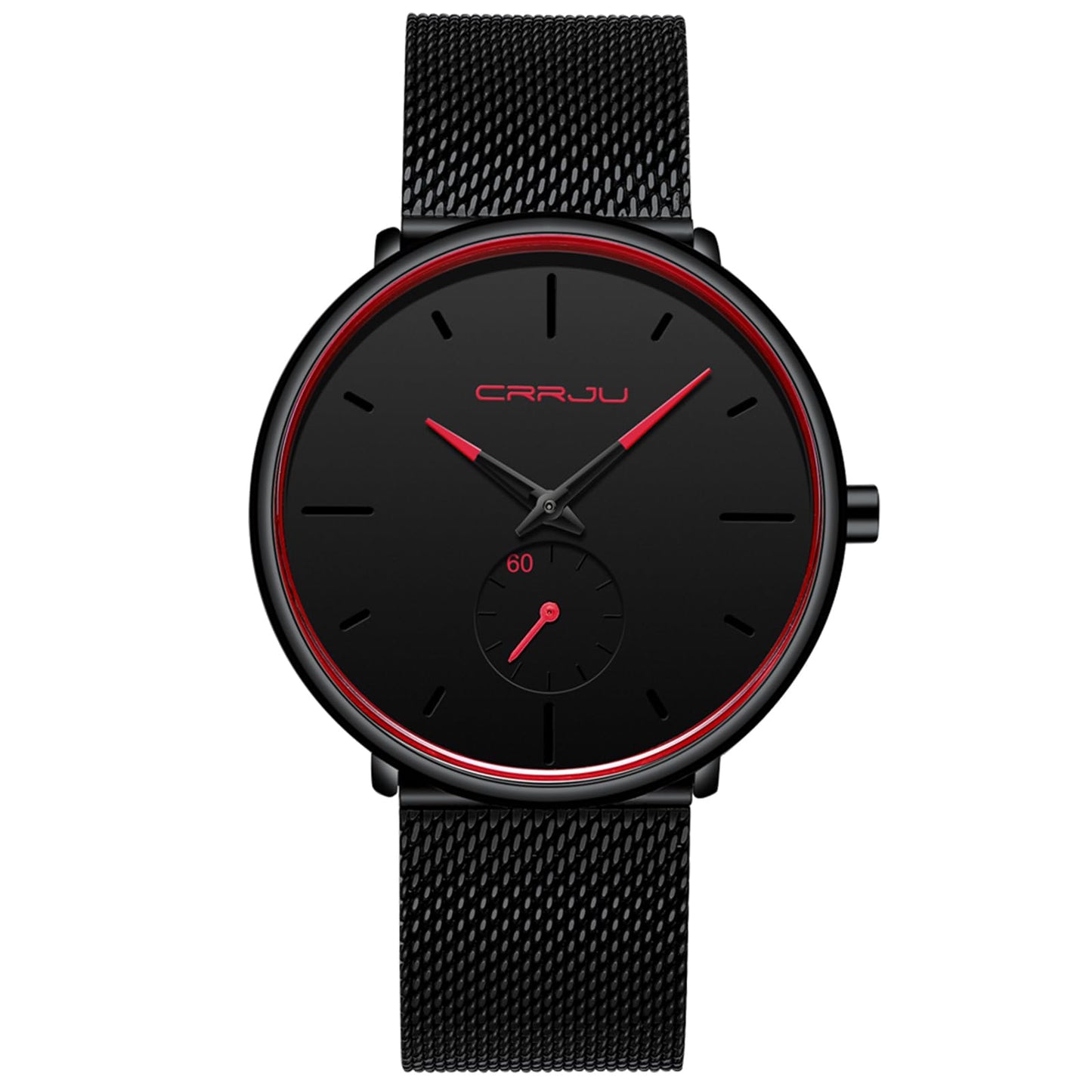 HOTMens Watches Ultra-Thin Minimalist Waterproof - Fashion Wrist Watch for Men Unisex Dress with Stainless Steel Mesh Band