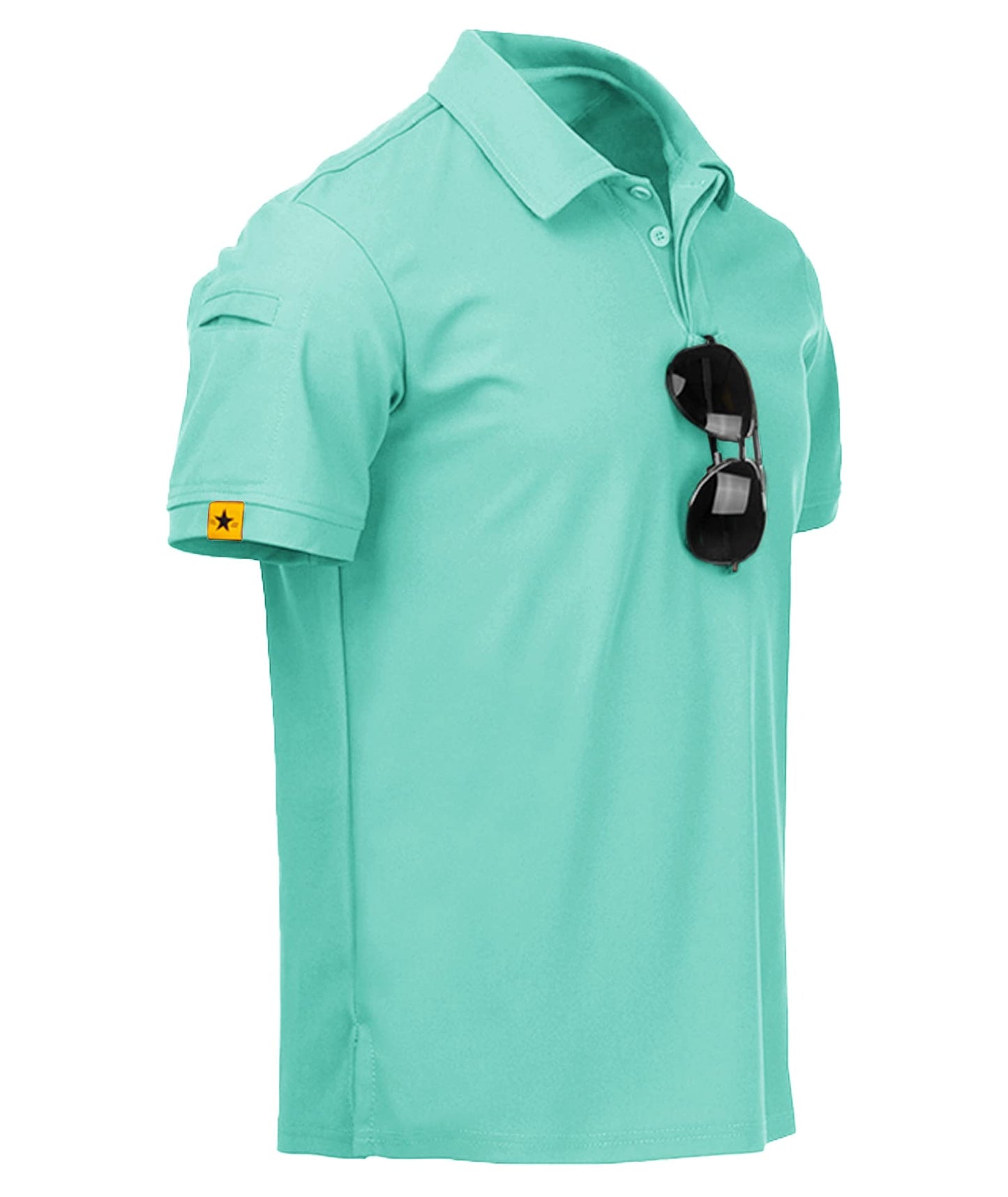 HOTV VALANCH Mens Polo Shirts Short Sleeve Moisture Wicking Golf Polo Athletic Collared Shirt Tennis T-Shirt Tops