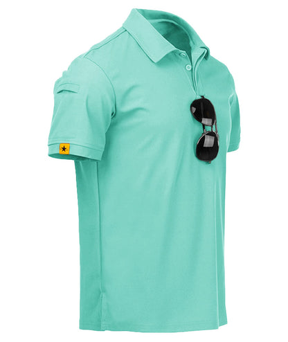 HOTV VALANCH Mens Polo Shirts Short Sleeve Moisture Wicking Golf Polo Athletic Collared Shirt Tennis T-Shirt Tops