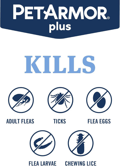 HOTPetArmor Plus Flea & Tick Topical Dogs 45-88 lbs, 6-Month | Ideal for Large Dogs 45-88 lbs; Kills Fleas, Eggs, Larvae, Ticks & Lice; 6-month supply; Waterproof Nose-to-Tail